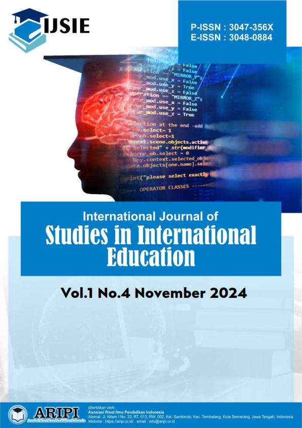 					View Vol. 1 No. 4 (2024): November : International Journal of Studies in International Education
				