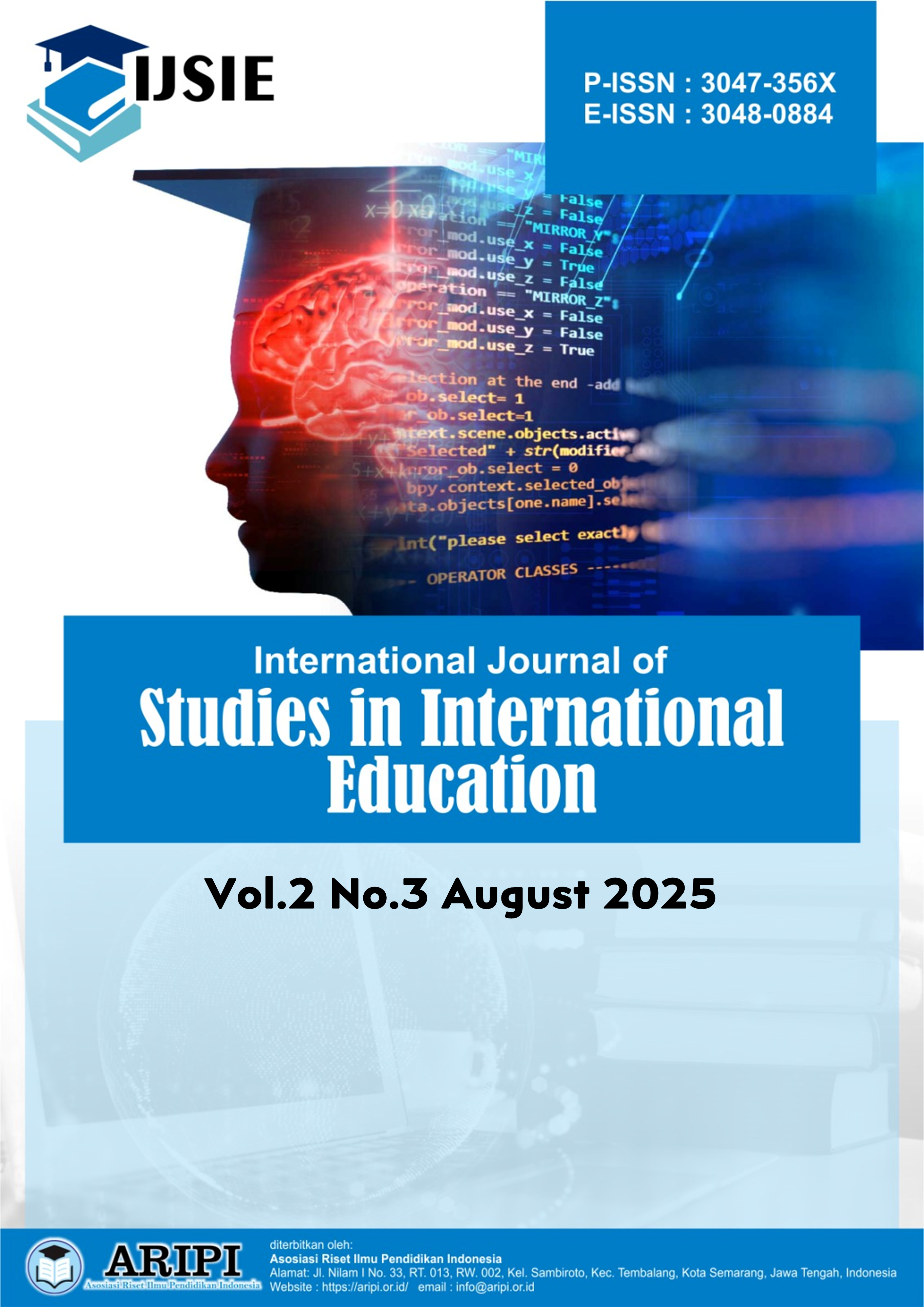 					View Vol. 2 No. 3 (2025): August : International Journal of Studies in International Education
				